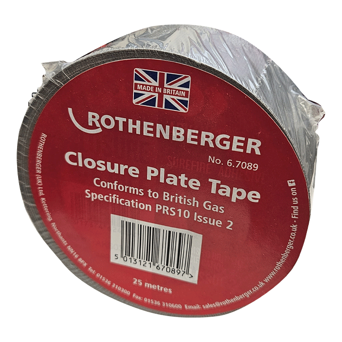 50mm x 25m Rothenberger Closure Plate Tape (67089R) - Clearance