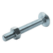 Product photography for M16 x 60mm Coach Bolt (Carriage Bolt) BZP DIN 603  part of a growing range from Fusion Fixings