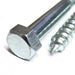 Detail image showing the hex head and thick coarse thread of the M6 coach screw from Fusion Fixings