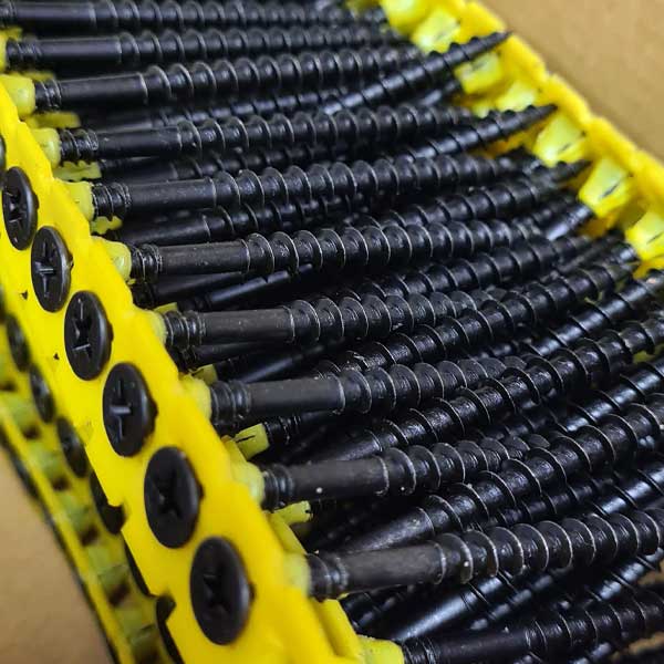 Product photography 2 for 3.5 x 45mm Timco Collated Drywall Screws, Black, Phillips Countersunk - Box of 1000 (00045COLDYS) part of a growing range from Fusion Fixings