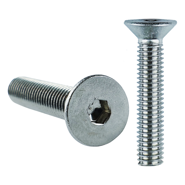 M8 x 40mm Socket Countersunk Machine Screw Bright Zinc Gr.10.9