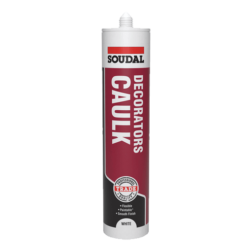 Product image for the Soudal Decorators Caulk, 290ml (121638). Part of a larger range of Soudal products available at Fusion Fixings
