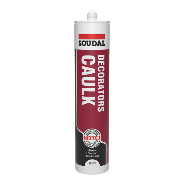 Product image for the Soudal Decorators Caulk, 290ml (121638). Part of a larger range of Soudal products available at Fusion Fixings