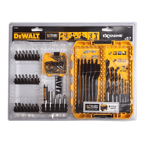 Product image for the DEWALT Mixed Drill & Bit Set, 57pc, DT70758