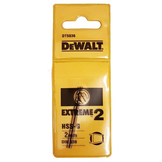 DeWALT DT5036 2mm Extreme 2 HSS-G Drill Bit
