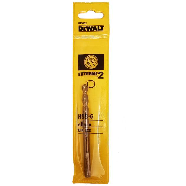 DeWALT DT5052 8mm Extreme 2 HSS-G Drill Bit