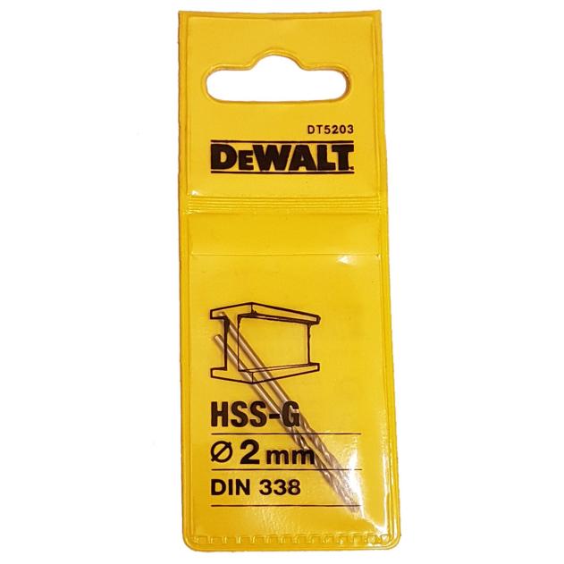 DeWALT DT5203 HSS-G Jobber Drill Bit 2mm