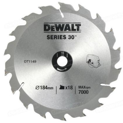 DeWALT DT1149 Circular Saw Blade 184mm x 16mm x 18T