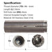 Size guide for the M6 (8mm) x 30mm JCP Drop-In Anchor, A4 Stainless Steel (DSSM06)