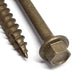 Green Organic Hex Flange Head Timber Screws detail image from Fusion Fixings.