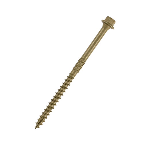 Product image for the Timco 6.7 x 225mm, Flanged Hex Head Timber Screws, In-Dex, Green Organic - Box of 50, 225IN