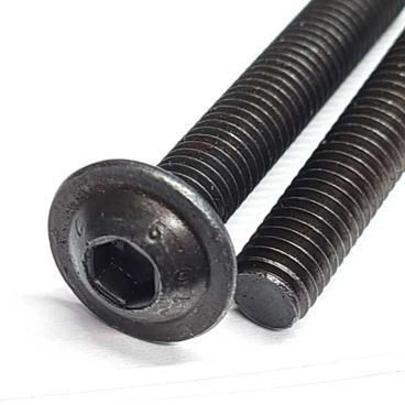 Detail image of the M10 x 20mm flanged socket button head screw from Fusion Fixings. Shows the hex, flanged button head.