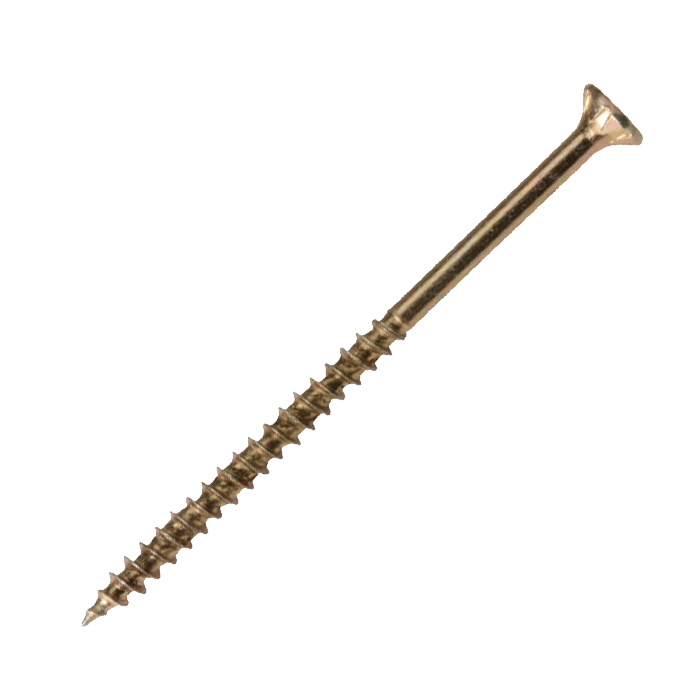 ForgeFast Wood Screw, Torx TX10, Countersunk, Zinc & Yellow, Box of 200 (FFT316Y)