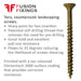 Info graphic for Forgefast timber landscaping screws from Fusion Fixings
