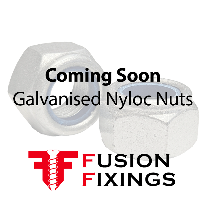 Nylon Nuts, Nyloc Insert Nuts, T Type (Standard) Metric, Grade 8 Steel HDGV Galvanised - DIN 985