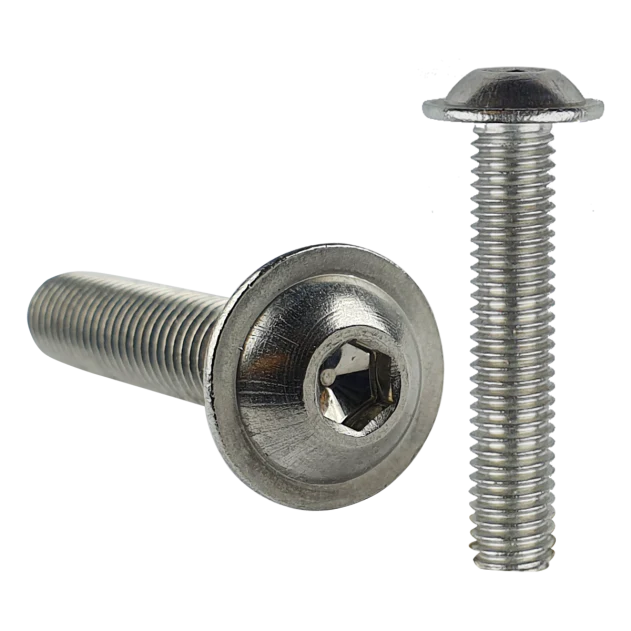 M5 x 14mm Flanged Socket Button Head Screw A2 Stainless ISO 7380-2