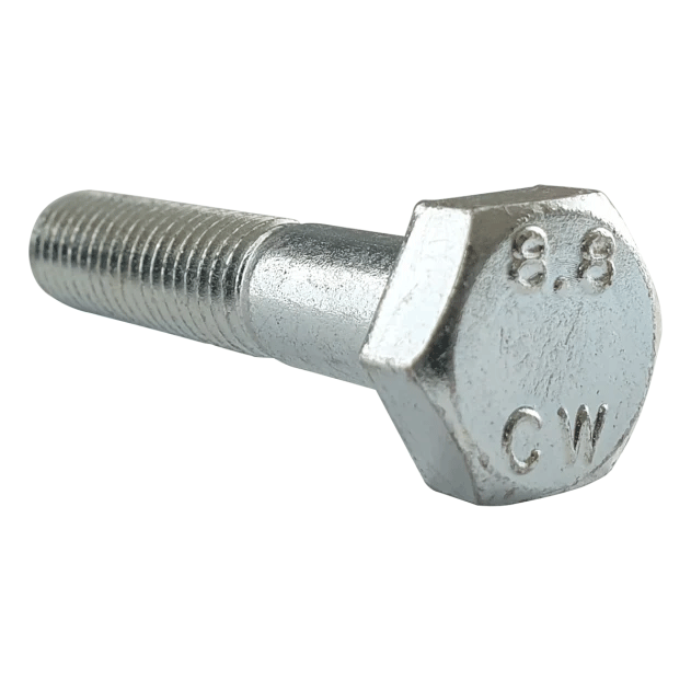 7/8 UNC x 3 3/4 inch Hex Bolt, Bright Zinc Plated, Grade 8.8