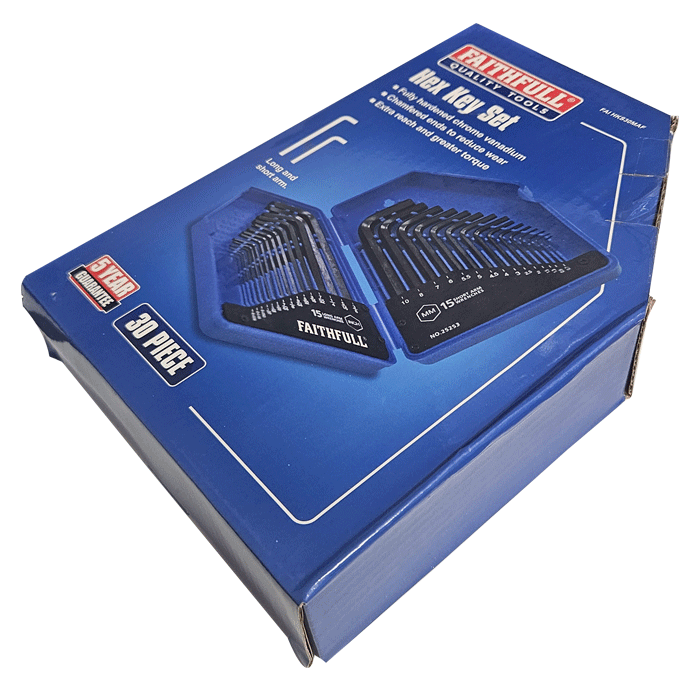 Faithfull 30 Piece Hex Key Set (HKS30MAF) - Clearance