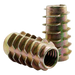 M6 x 10mm E Type Threaded Insert Nut, Zinc Plated