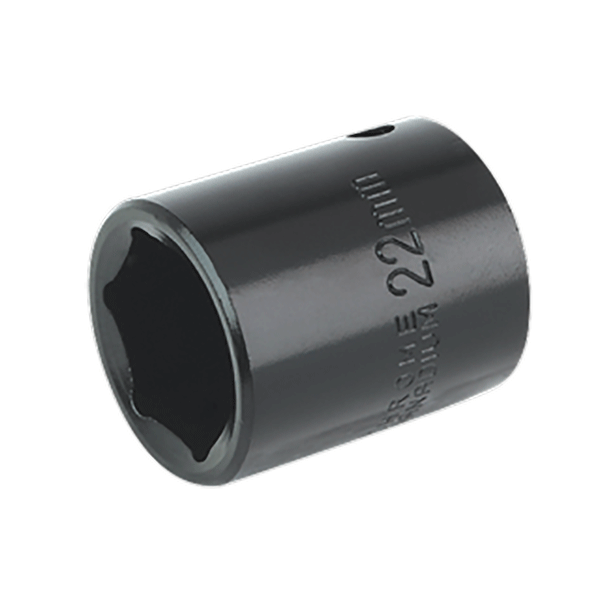 Product image for 22mm Sealey WallDrive Impact Socket, 1/2” Square Drive (IS1222) part of a growing range at Fusion Fixings