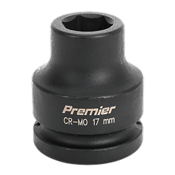Product photography for 17mm Sealey WallDrive Impact Socket, 3/4” Square Drive, (IS3417) 