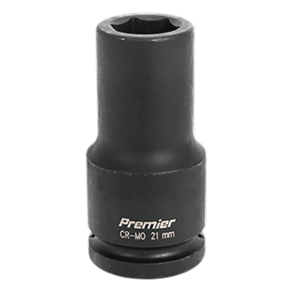 Product photography for 21mm Sealey Deep WallDrive Impact Socket Bit, 3/4” Square Drive (IS3421D) 