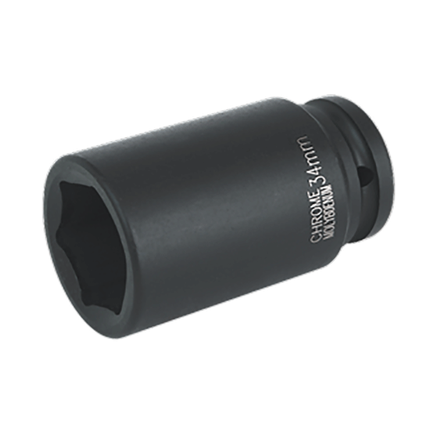 34mm Sealey Deep WallDrive Impact Socket Bit, 3/4” Square Drive (IS3434D) part of a growing range from Fusion Fixings