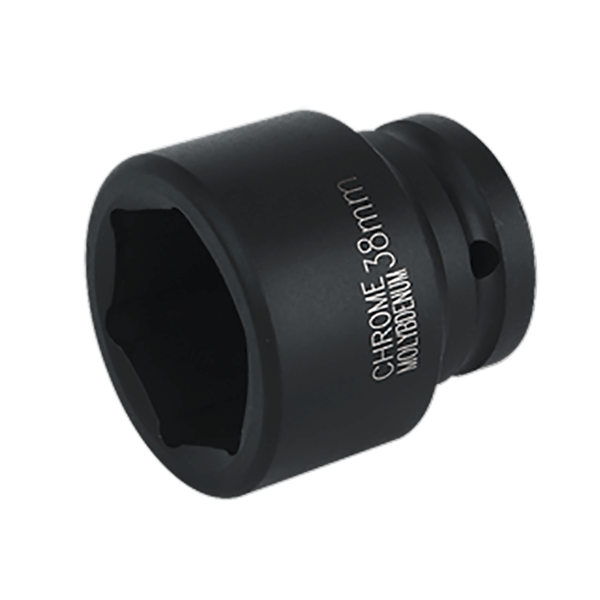 Product photography for 38mm Sealey WallDrive Impact Socket, 3/4” Square Drive (IS3438) part of an expanding range from Fusion Fixings