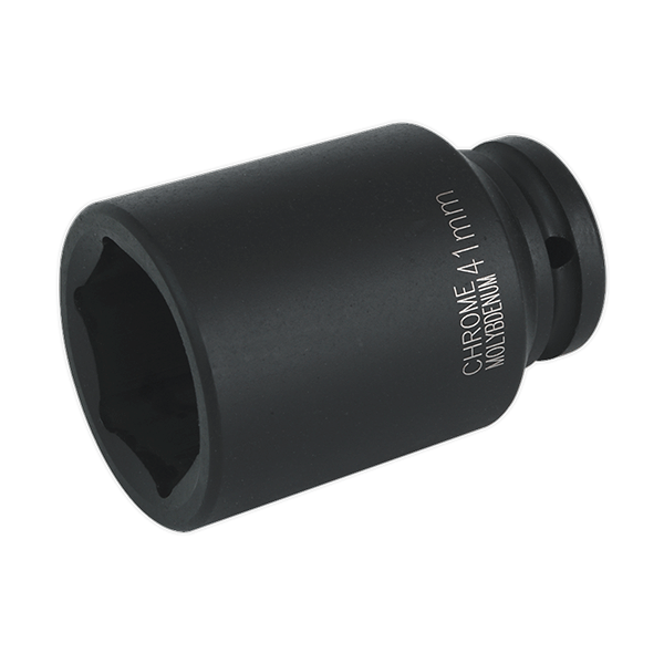 Product photography for 41mm Sealey Deep WallDrive Impact Socket Bit, 3/4” Square Drive (IS3441D)
