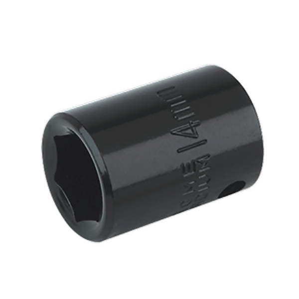 Product photography for 14mm Sealey WallDrive Impact Socket, 3/8” Square Drive (IS3814) part of a growing range from Fusion Fixings