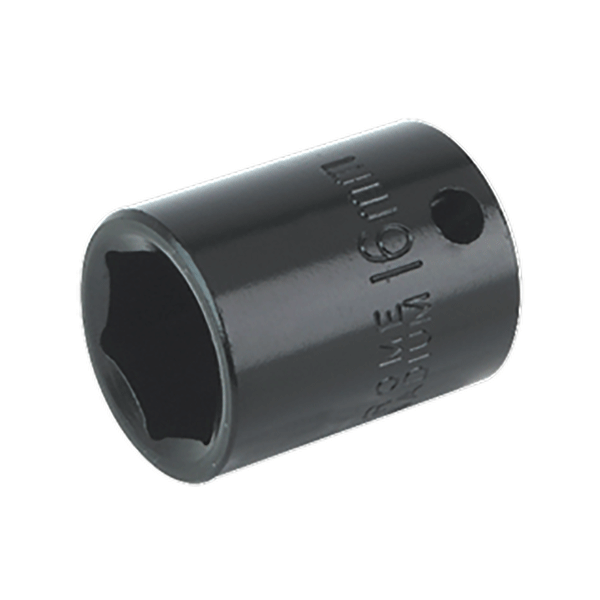 Product photography for 16mm Sealey WallDrive Impact Socket, 3/8” Square Drive, (IS3816)