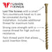 Information image illustrating the key benefts of the Lost Tite Screws 3.5 x 45mm, Torx Countersunk, Box of 100 (TFLT3545) from Fusion Fixings