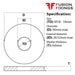 Size guide for the M18 x 56 x 4.6mm Form G Flat Construction Washer, Metric, HV140 Mild Steel, BZP, BS 4320