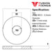 Size guide for the M3.5 x 11 x 0.90mm Form G Flat Construction Washer, Metric, HV140 Mild Steel, BZP, BS 4320