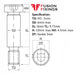 Size guide for the M5 (6mm) x 8mm Socket Cap Shoulder Machine Screw Self Colour Gade 12.9 ISO 7379