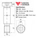 Size guide for the M8 (10mm) x 10mm Socket Cap Shoulder Screws, Self-Colour, Grade 12.9, ISO 7379