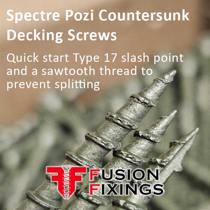 Pozi countersunk decking screws