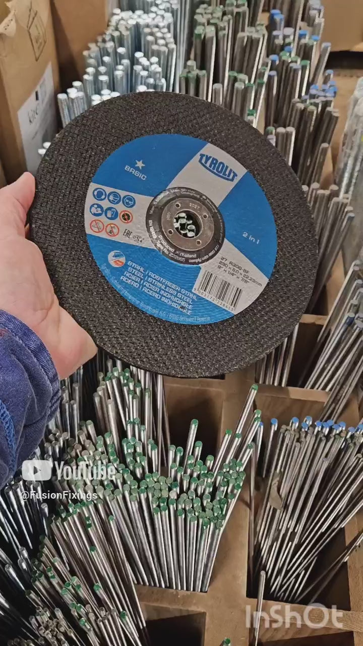 Video of the Tyrolit Cutting Discs. 230 x 1.9mm, BASIC 2in1 Cut-Off All Steel Cutting Discs, A46Q-BFB (Pack of 25)