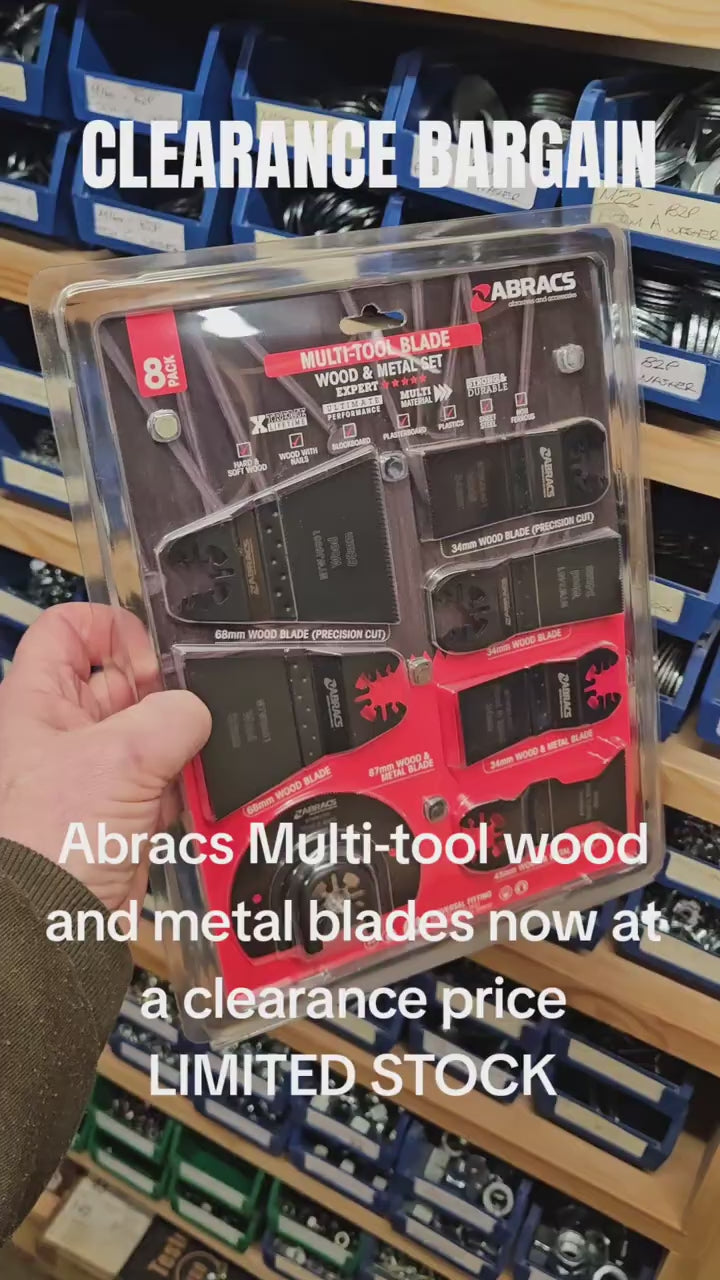 Video of Abracs Multi-Tool Blade Set For Wood And Metal (MTWMSET8) - Clearance