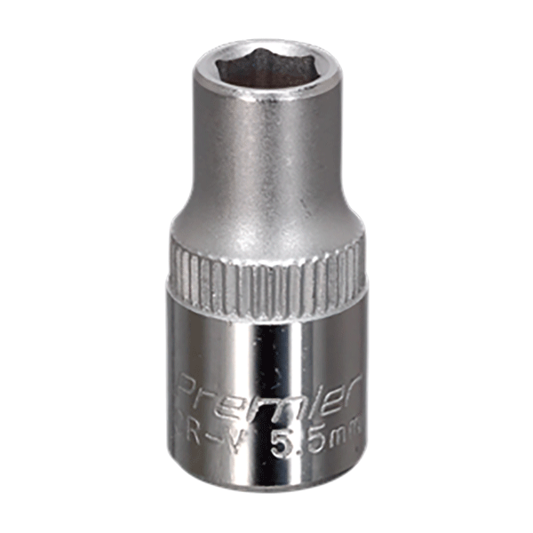 Product image for 5.5mm Sealey WallDrive Socket with 1/4” Square Drive, (S14055) part of a growing range at Fusion Fixings