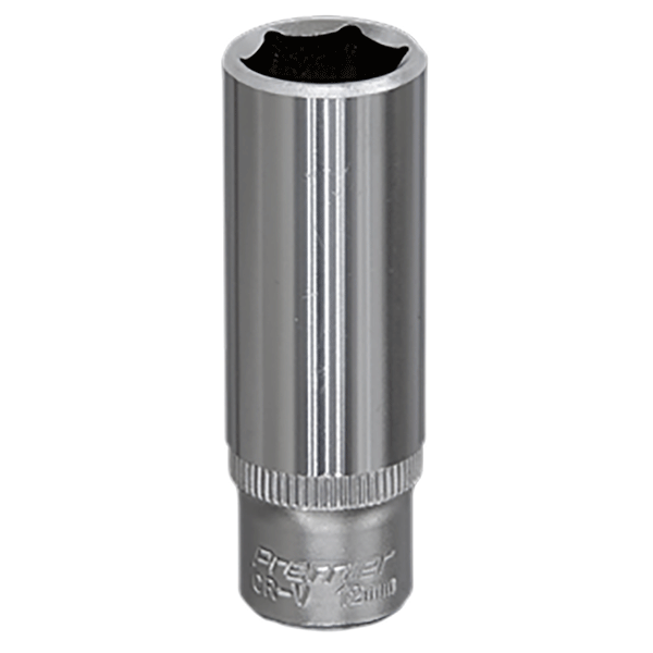 Product image for 12mm Sealey Deep WallDrive Socket, 1/4” Square Drive, (S1412D) part of an expanding range from Fusion Fixings