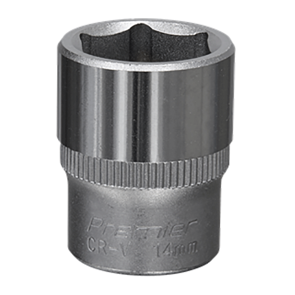 Product image for 14mm Sealey WallDrive Socket with 1/4” Square Drive, (S1414) part of an expanding range at Fusion Fixings