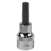 Product photography for 6mm Hex Socket Bit with 3/8” Square Drive, Sealey (SBH009) 