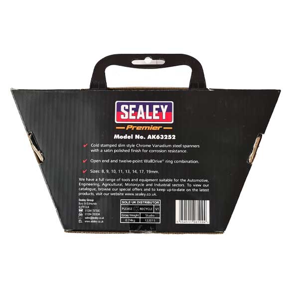 Sealey 8pc Metric Combination Spanner Set (AK63252)