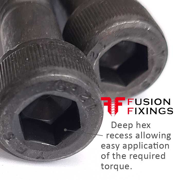 1/4 UNC x 1 3/4 Inch Socket Cap Head Screw, Self Colour Grade 12.9 Steel (ASME B18.3)