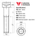 M4 x 40mm Socket Cap Head Screw, BZP Grade 12.9 DIN 912