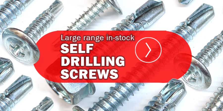 Large range of self-drilling screws held in stock from Fusion Fixings