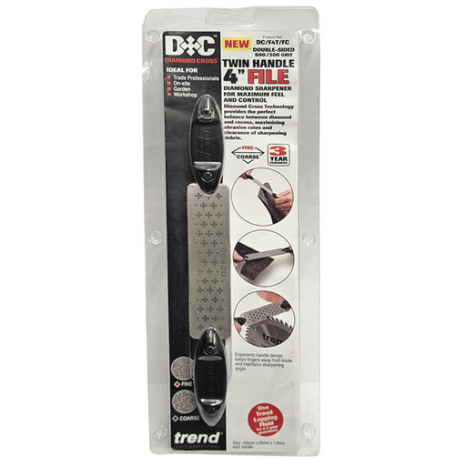 4 Inch Trend Twin Handle Diamond Cross Sharpening File (DC/F4T/FC) - Clearance