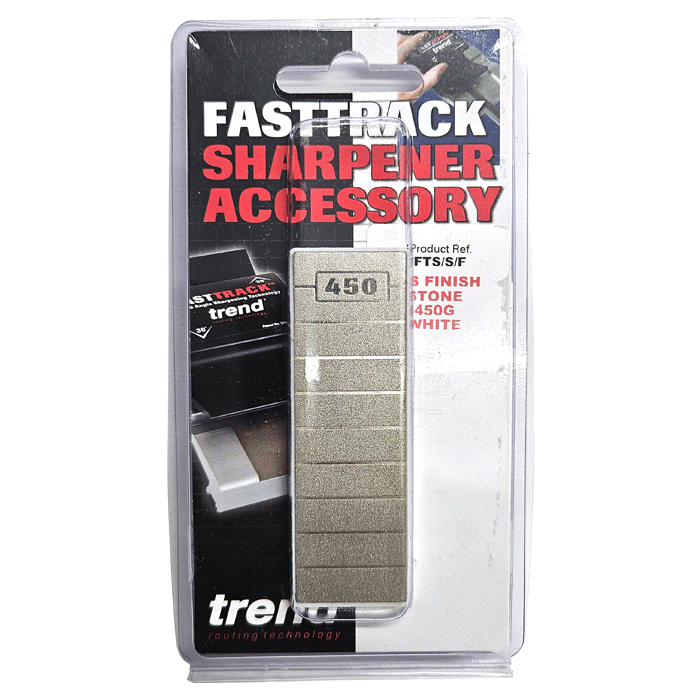 Trend Fast Track Finishing Taper Stone, 450 Grit Coarse, White (FTS/S/F) - Clearance