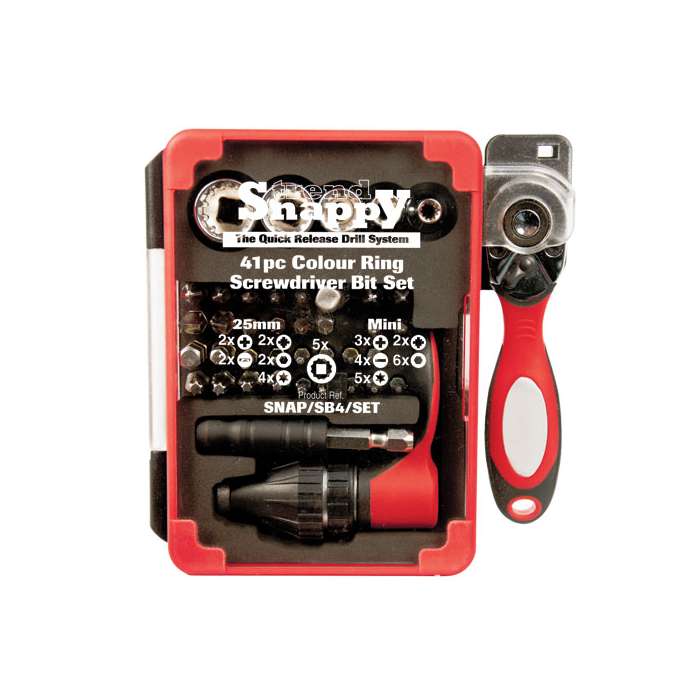 Trend Snappy 41pc Colour Ring Screwdriver Bit Set (SNAP/SB4/SET) - CLEARANCE